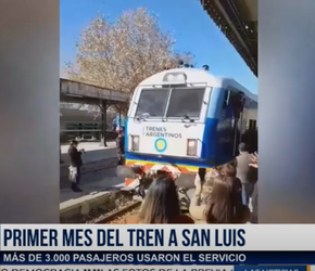 PRIMER MES DEL TREN A SAL LUIS