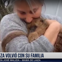 Laiza volvió con su familia