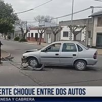 Fuerte choque entre dos autos. Barrio Belgrano.
