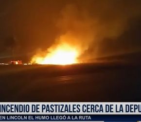 INCENDIO DE PASTIZALES CERCA DE LA DEPURADORA